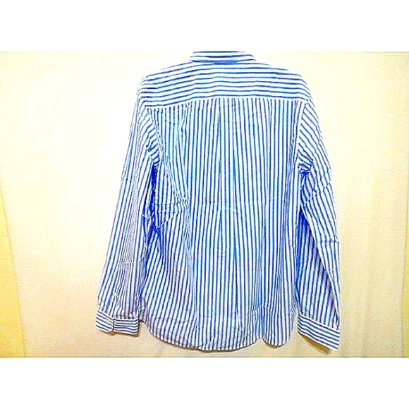 Brooks Bros Men Nine to Nine Wide Shirt Extra Large XL NEW Blue White Striped - Picture 5 of 5